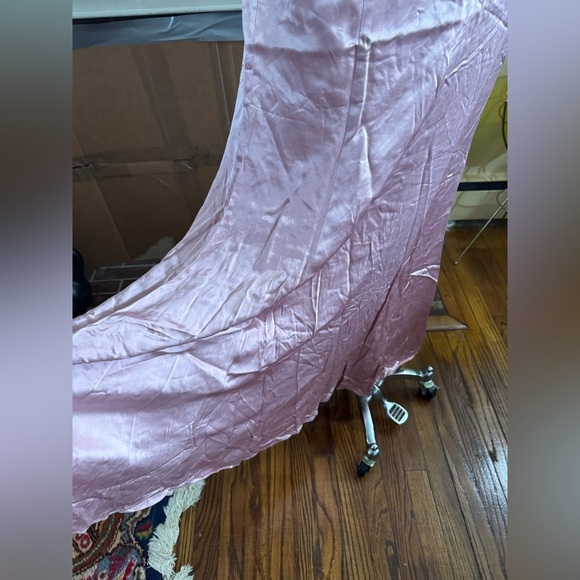 Lovers And Friends Bridgette Gown Pink Maxi Dress Satin Revolve Sz S NWT $358 - Picture 8 of 16